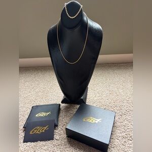 Men’s GLD Gold Tone Necklace and Bracelet Set